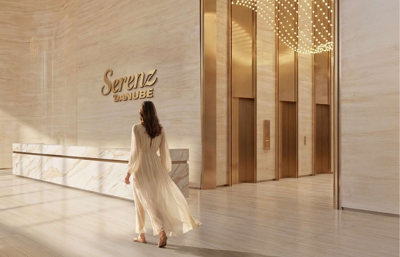 Lobby with the Serenz logo